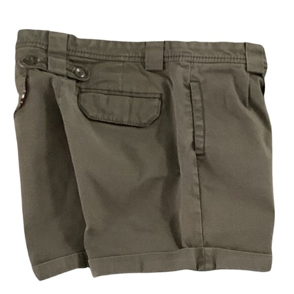 Old Navy Womens Cotton Blend Chino Shorts Sz 2 Green Cuffed Stretch Pocket 200K - Picture 3 of 10